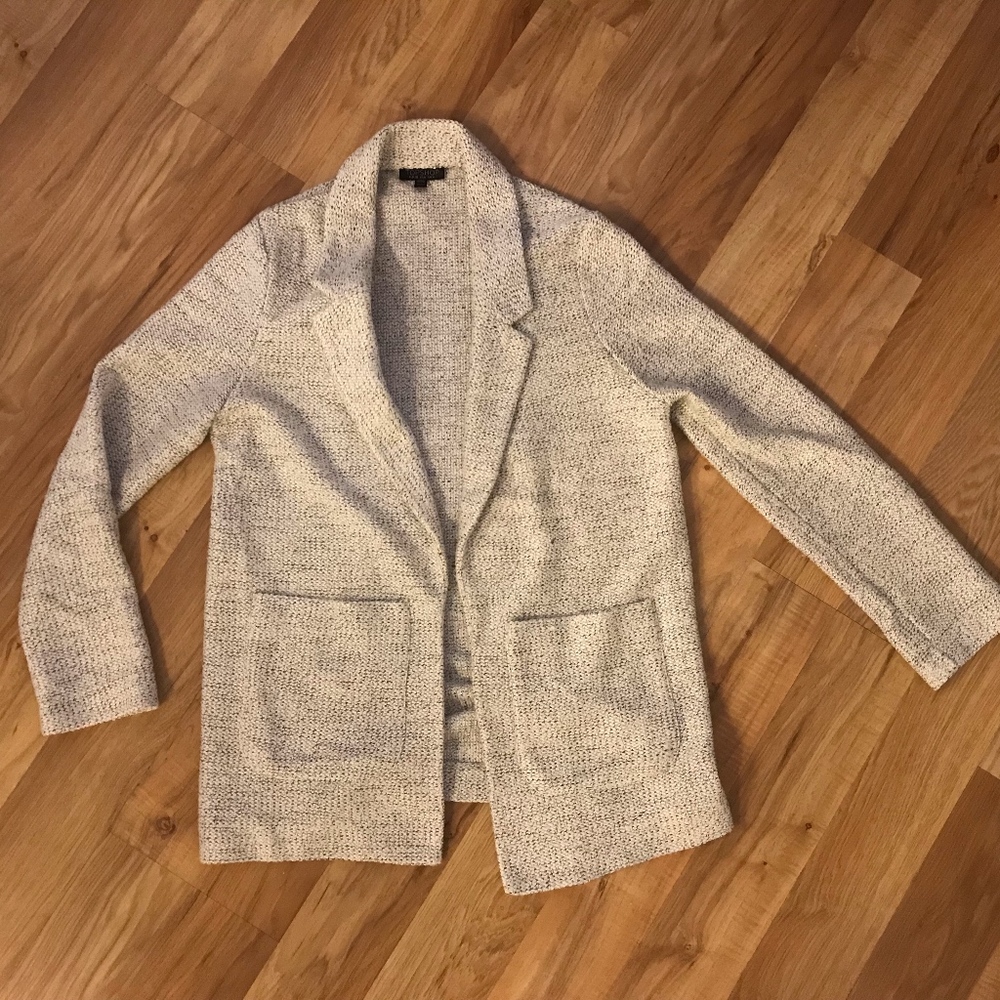 Topshop Boyfriend Knit Oversized Blazer Jacket
